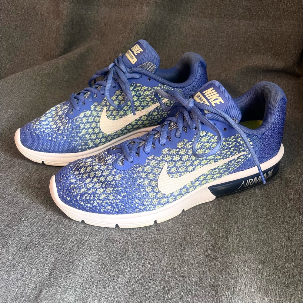 Nike Air Max Sequent 2 Shoes Women's Size 9 Blue Green Athletic Running